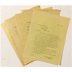 Duffield Gold Mine Correspondence