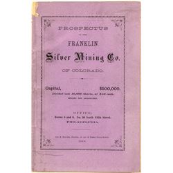 Prospectus of the Franklin Silver Mining Co.