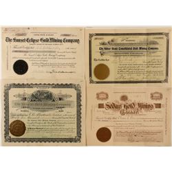 Cripple Creek Mining Stock Certificates (4)