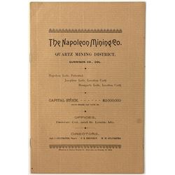 The Napoleon Mining Co. Pamphlet