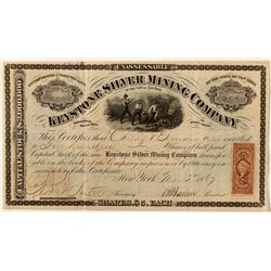 Keystone Silver Mining Co. Stock Certificate