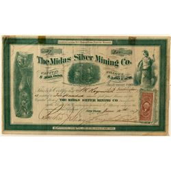 Midas Silver Mining Co. Stock Certificate
