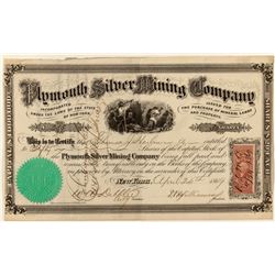 Plymouth Silver Mining Co. Stock Certificate
