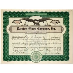 Panther Mines Company, Inc. Stock Certificate