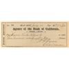 Image 1 : Rare Gold Hill Check Signed by William Sharon