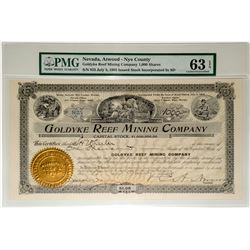 Goldyke Reef Mining Company Stock Certificate