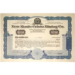 New Monte Cristo Mining co. Stock Certificate