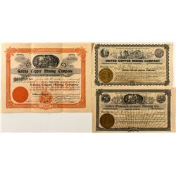 Three Copper Certificates