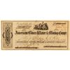 Image 1 : American River, Water & Mining Company stock certificate, datelined Folsom