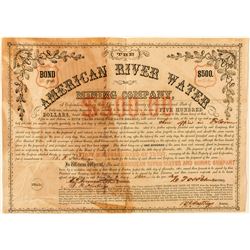 American River Water Mining Company bond