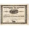 Image 1 : Philadelphia & California Mining Co. Stock Certificate