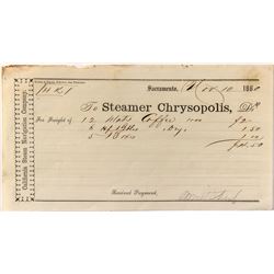 Steamer Chrysopolis Freight Bill