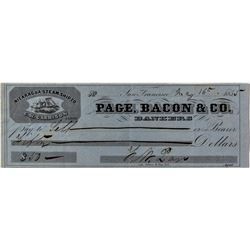 Page, Bacon & Company steamship check