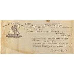 Lewis Pierce 1865 steamer receipt