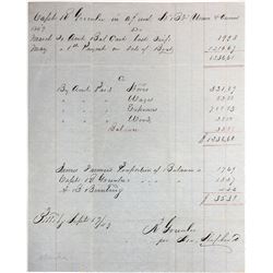 Account sheet of Captain R. Greenlee