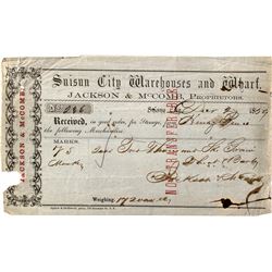 Suisun City Warehouse and Wharf receipt