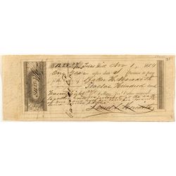 James S. Meredith 1854 loan document