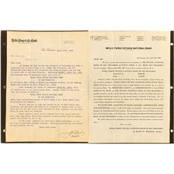 Two Wells Fargo handbills