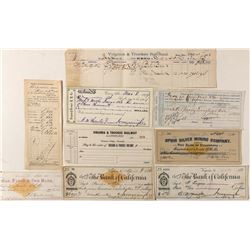 Virginia & Truckee Checks and Receipts