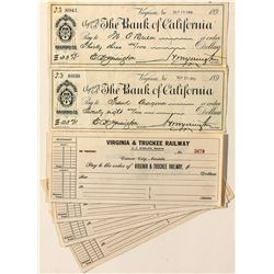 Virginia & Truckee Railroad Checks and Passes
