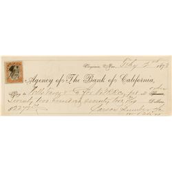 Wells Fargo and V&T RR check