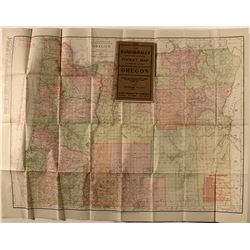 Pocket Map of Oregon (w/ Railroads)