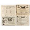 Image 1 : Four EARLY, different stocks: passenger RR, street RR, turnpike road and steamer