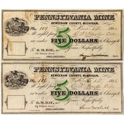 Pennsylvania Mine Co. $5 Scrip