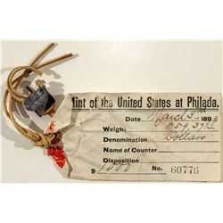 U.S. Mint Coin Bag Tag (Philadelphia) w/ string