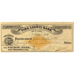 Rare RN-G Check from Pima County Bank
