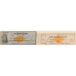 Two Different Bodie Bank RN-G Checks