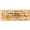 Image 1 : Hanover National Bank Check w/ Facsimile RN and RN-X