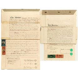 Three Documents w/ Adhesive Revenues