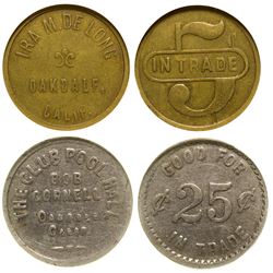 Club Pool Hall/Ira M. Del Long Tokens