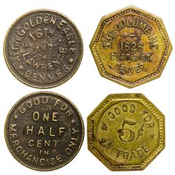 Two Denver Bar Tokens