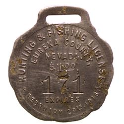 Eureka County Hunting/Fishing Token