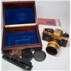 Image 2 : Oskar Barnack Centenary Camera - 24 carat gold plated, lizard skin, R3 Gold Commerative Body with 50