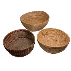 Three Washoe Baskets