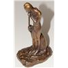 Image 1 : Native American Figure Playing Flute Bronze Statue by E.W. Deming