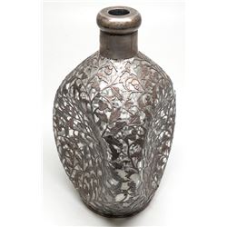 Silver Laced Glass Pinch Bottle