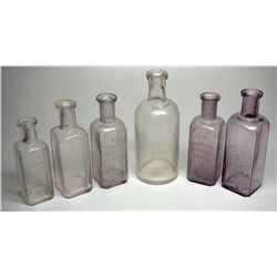 Six U. S. Marine Hospital Bottles