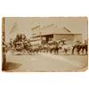 Image 1 : Cabinet Card Photograph of Stagecoach and Saloon