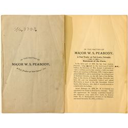 In the Matter of Major W. S. Peabody