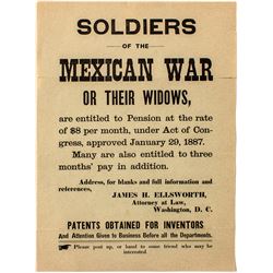 Soldiers of the Mexican War Handbill