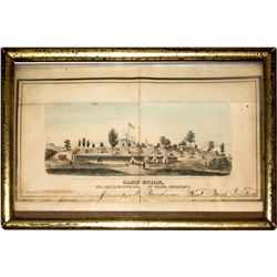 Camp Union Hand-colored Lithograph