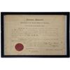 Image 1 : Theodore Roosevelt Autographed Certificate