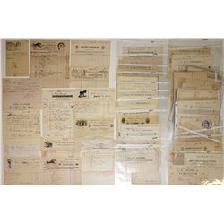 Large Angels Camp billhead lot