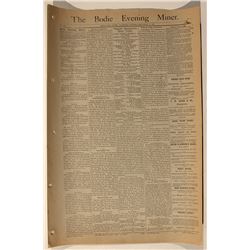 The Bodie Evening Miner (1882 Newspaper)