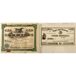 Pair of Napa Stock Certificates (Wine & Oil)