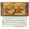Image 1 : Adolph Sutro Pair: Signed Check & Sutro Baths Stereoview